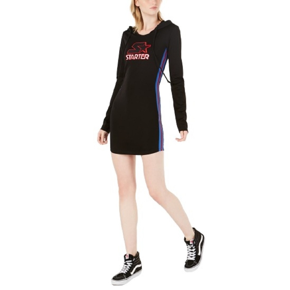 Starter Womens Graphic Hoodie Dress-Large